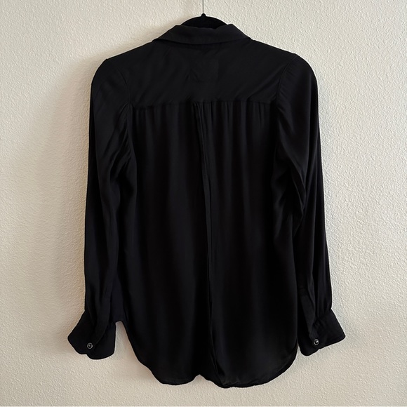 Rails Open Back Black Long Sleeve Top Size Small - Picture 2 of 5